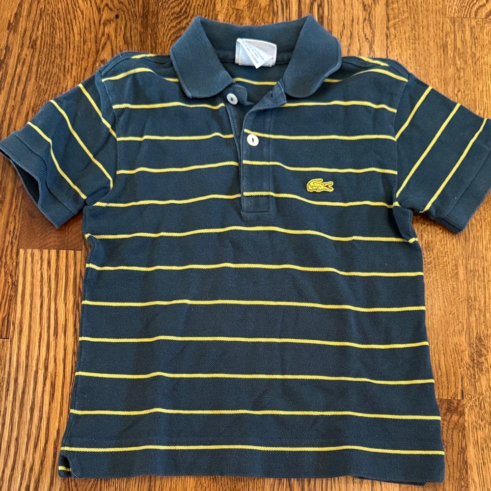 Lacoste Kids Polo Shirt with Stripes Size 4